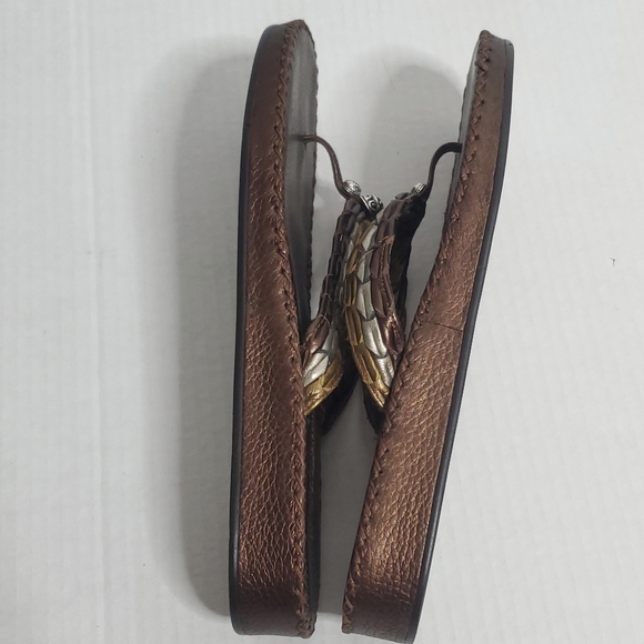 Vintage Brighton Womens Leather Slip On Sandals Sz 9M Thong Flip Flop Casual Y2K - Picture 8 of 11